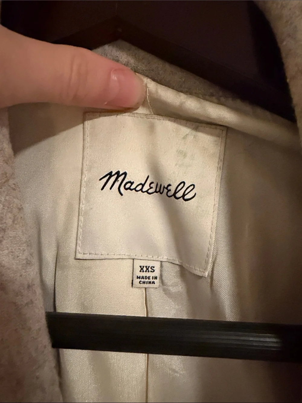 Madewell Heather Gray Wool-Blend Peacoat Jacket